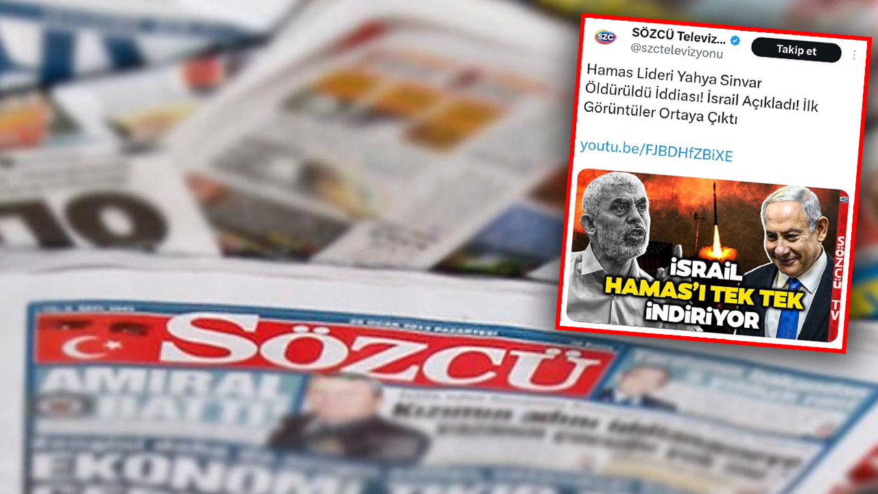 Sözcü'nün 'Yahya Sinvar' Haberi Gündem Oldu: Tepkiler Çığ Gibi! Paylaşım Silindi, Yanıt Bekleniyor